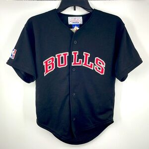 NWT Vintage 90s Starter NBA Chicago Bulls Baseball Jersey Jordan Era Boys Small